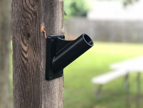 Flag Pole Holder by Renacious - Thingiverse Diy Flag Pole, Diy Flag, Flag Pole Holder, 3d Printer Ideas, Montessori Classroom, Home Daycare, A Flag, Garage Design, Flag Pole