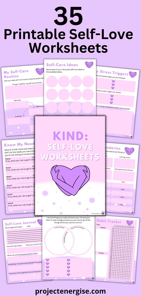 self-love, worksheets, printable, resource Self Love Worksheet Free Printable, Self Love Worksheet, Health Worksheets, Mental Health Blogs, Health Blogs, Mental Disorder, Group 4, Developing Healthy Habits, Creative Planner