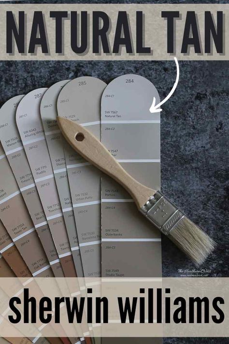 Sherwin Williams Natural Tan 7567: Timeless or Tired? - The Heathered Nest Natural Tan Sherwin Williams, Tan Sherwin Williams, Sherwin Williams Dover White, Sherwin Williams Creamy, Tan Paint Colors, Sherwin Williams White, Tan Paint, Sherwin Williams Gray, Choosing Paint Colours