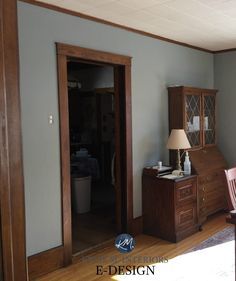 The Best Neutral Paint Colours to Update Dark Wood Trim - Part 324762 Stained Wood Trim, Dark Wood Trim, Best Neutral Paint Colors, Stained Trim, Dark Trim, Dark Wood Furniture, Interior Design Minimalist, Colour Consultant, Best Paint Colors