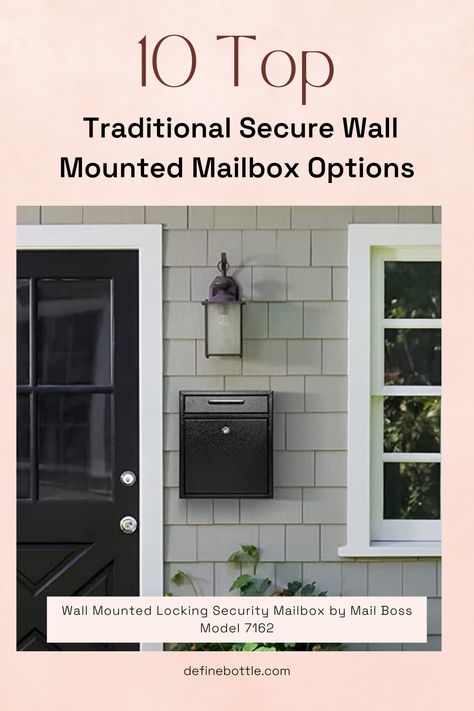 Front Porch Mailbox Ideas Wall Mount, Wall Mailbox Ideas, Wall Mounted Mailbox Ideas, Mounted Mailbox Ideas, Porch Mailbox, Security Mailbox, Mail Slot, Wall Mount Mailbox, Mounted Mailbox