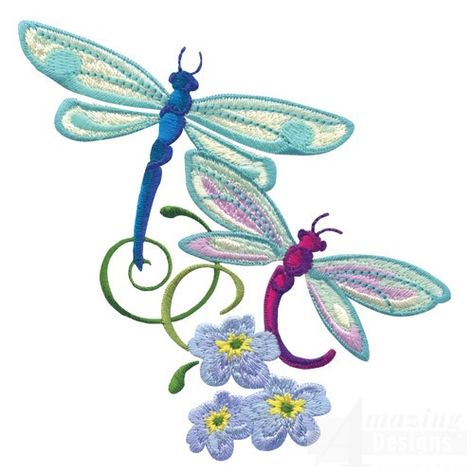 Swirl Embroidery, Dragonfly Embroidery Design, Embroidery Machine Ideas, Embroidery Bobbins, Sewing With Nancy, Quilting Software, Dragonfly Wall Art, Flower Machine Embroidery Designs, Dragonfly Dreams