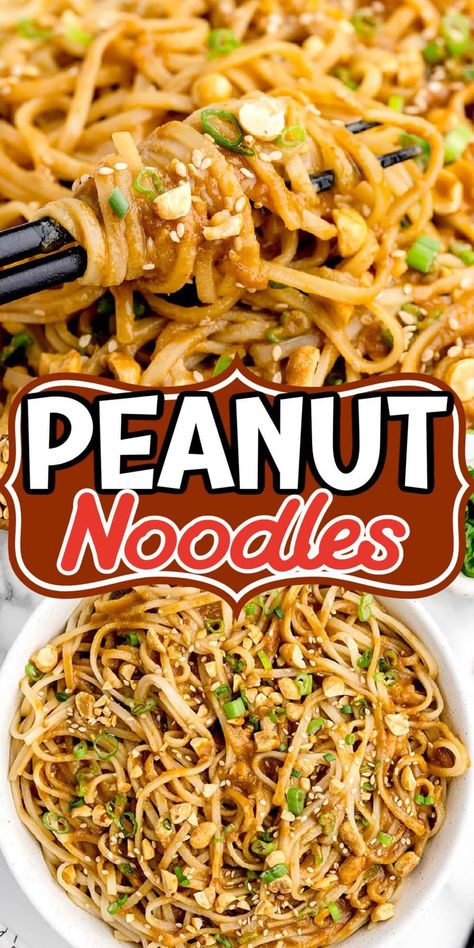 Noodles With Peanut Sauce Easy, In And Out Recipe, Thai Peanut Chicken Noodles, Pad Thai Recipe Peanut Butter, Tofu And Noodles Recipes, Pat Thai Recipe, Thai Food Recipes Easy, Peanut Thai Noodles, Pad Thai Peanut Sauce