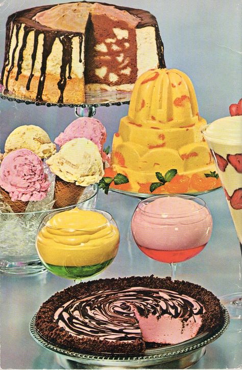 Magical Desserts, Amazing Dessert Recipes, Dessert Mix, Baking Aesthetic, Vintage Kids Room, Product Advertising, Chilled Desserts, Swinging 60s, Food Instagram