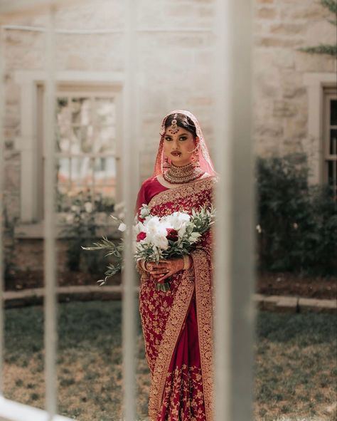 Bangladeshi Wedding Dress, Bengali Nikkah, Bengali Wedding Dress, Bangladeshi Bride, Bangladeshi Wedding, Bengali Culture, Red Sari, Anniversary Couple, Bengali Bridal Makeup