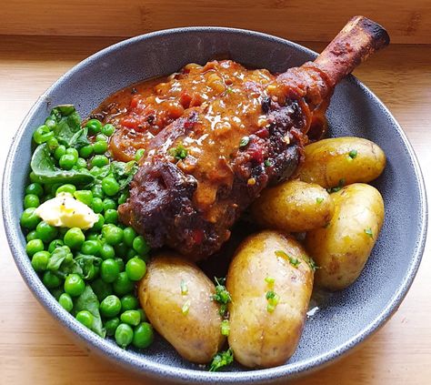 Slow Cooked Moroccan Lamb Shanks Slow Cooked Moroccan Lamb, Moroccan Lamb Shanks, Lebanese Dishes, Lamb Shanks Slow Cooker, Budget Meal Ideas, Slow Cooked Lamb Shanks, Lamb Shank Recipe, Slow Cooker Lamb, Lamb Shank