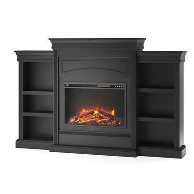 Fireplace With Mantel, Mantel Shelves, Fireplace Black, Electric Fireplace With Mantel, Mantel Fireplace, Laminated Mdf, Electric Fireplace Insert, Fireplace Insert, Wall Mount Electric Fireplace