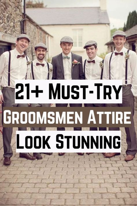 21 Best Rustic Groomsmen Attire: Make Your Wedding Day Unforgettable 52 Non Suit Groomsmen Attire, Grooms Wedding Outfit, Wedding Attire For Groomsmen, Mismatched Groomsmen Attire, Groom Attire Rustic, Groom Attire Vintage, Casual Groomsmen Attire, Rustic Groomsmen, Mismatched Groomsmen