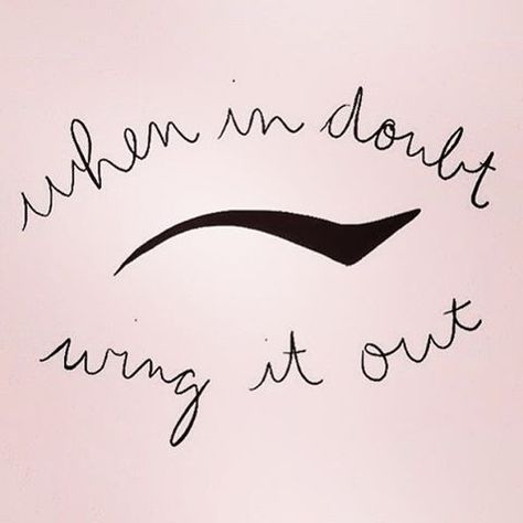 When in doubt, wing it out! motivational quotes. cosmetology. hair and beauty. winged liner. Eyeliner Captions, Eyeliner Quotes, Dodie Clark, Makeup Memes, Eyeliner For Beginners, Eyeliner Products, Perfect Eyeliner, Eyeliner Styles, Waterproof Liquid Eyeliner