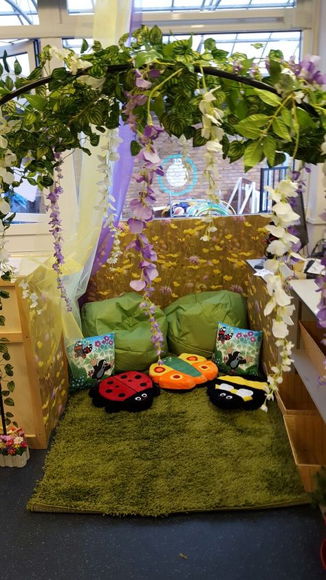 Fairy Garden Classroom, Enchanted Forest Classroom, Fairy Garden Room, Trip Room, Jungle Bedroom, Forest Classroom, Reading Garden, Reading Corner Classroom, Forest Room