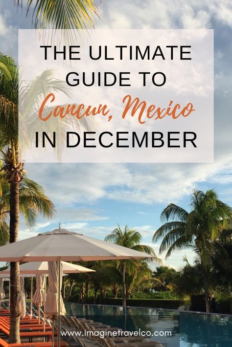 Are you thinking of visiting Cancun, Mexico in December? Then this travel guide is for you. Everything you need to know for your December Cancun vacation is here. From top travel tips to the best resorts and fun activities are included. Mexico In December, Cancun Vacation, Mexican Vacation, Latin America Travel, Holiday Travel Destinations, Mexico Travel Guides, Mexico Travel Destinations, Greece Travel Guide, Vacation Inspiration