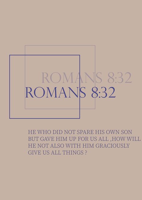 Romans 8 32, Romans 8, God Is, Word Of God, Verses, Bible Verses, Coaching, Iphone Wallpaper, Bible