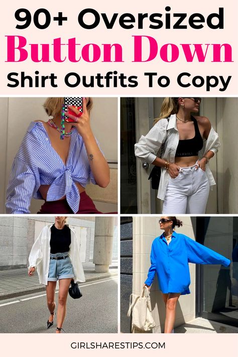 Belted Button Down Shirt Outfit, Over Size Button Down Shirt Outfit, Overalls And Button Up Shirt, Boyfriend Button Up Shirt Outfit, Button Down Shirt Over Dress, Spring Button Up Shirt Outfit, How To Style A Button Up Shirt, Over Sized Button Up Shirt Outfit, Open Button Down Shirt Outfit Women