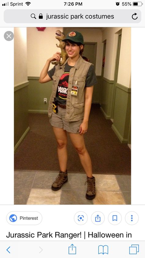 Jurassic Park Park Ranger Outfit, Trex Costume, Fête Jurassic Park, Ranger Outfit, Jurassic Park Costume, Costume Dinosaure, Jurassic Park Birthday Party, Jurassic Park Party, Dinosaur Halloween Costume