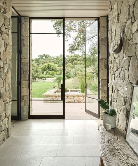 Traditional Home Magazine, Garage To Living Space, Santa Ynez, Stone Walls, Country Style Homes, House And Home Magazine, Custom Home Builders, Coastal Homes, Stone Wall