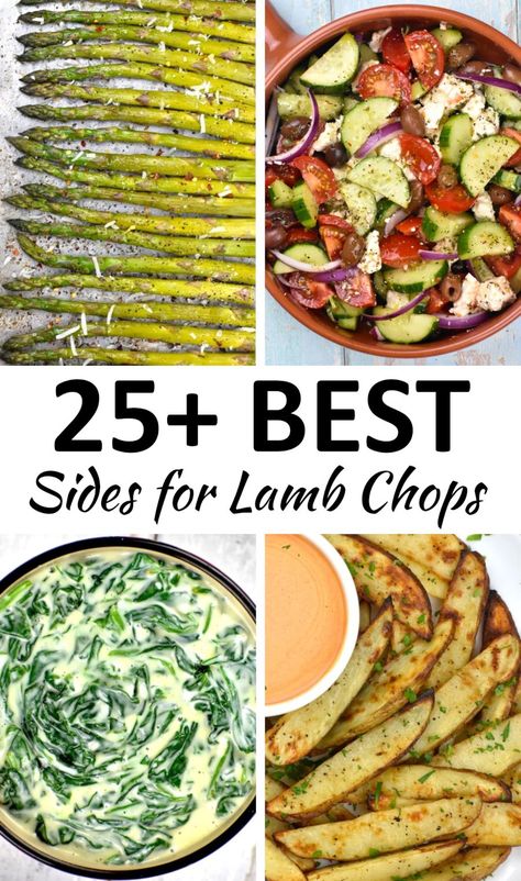 Best Lamb Chop Recipes Sauces, Easter Sides With Lamb, What To Eat With Lamb Chops, Lamb Chops And Sides Dishes, What To Serve With Lamb Roast, Side Dishes With Lamb Chops, What To Serve With Rack Of Lamb, What To Serve With Leg Of Lamb, Sides To Go With Lamb Chops