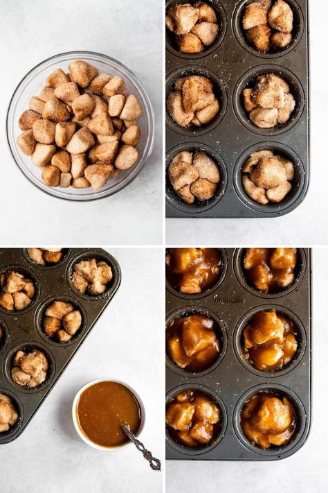 Monkey Bread Muffin Tin, Muffin Tin Monkey Bread, Monkey Bread 1 Can Biscuits, Cinnamon Roll Monkey Bread Muffins, Individual Monkey Bread Muffin Tins, Canned Cinnamon Roll Monkey Bread, Monkey Bread In Muffin Tins, Cinnamon Roll Muffins Pillsbury, Mini Monkey Bread Muffins