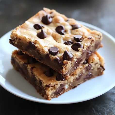 Best Lazy Chocolate Chip Cookie Bars Lazy Chocolate Chip Cookie Bars, Breads To Make, Simple Chocolate Chip Cookie Recipe, Food Hamburger, Chocolate Chip Bars, Gooey Cookies, Scoop Of Ice Cream, A Glass Of Milk, Easy Chocolate Chip Cookies