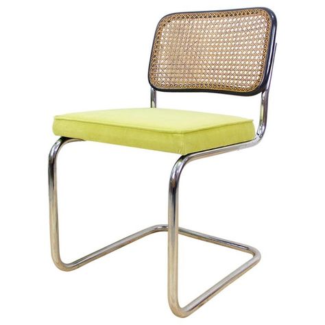 Cesca Chair Upholstered, Marcel Breuer Chair, Breuer Cesca Chair, Breuer Chair, Cesca Chair, Bauhaus Chair, Metal Fabric, Marcel Breuer, Cantilever Chair