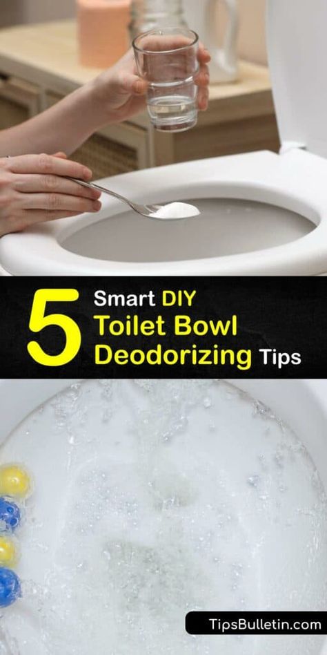 It’s important to keep your bathroom and toilet bowl smelling fresh. Use everyday items to beat bathroom odor with DIY toilet spray, homemade toilet cleaner, and air freshener to make your bathroom smell amazing. #make #toilet #smell #good Diy Toilet Spray, Odor Eliminator Diy, Bathroom Odor Eliminator, Natural Toilet Cleaner, Odor Remedies, Toilet Odor, Diy Household Cleaners, Homemade Toilet Cleaner, Bathroom Odor