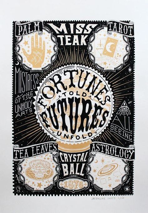 Futures Told, Futures Unfold by Jacqueline Colley is brand new to Print Club London's online gallery! An edition of 50, £60 limited edition art print Tea Leaf Reading, Retro Images, Celestial Art, Tea Leaf, Fortune Telling, Fortune Teller, Limited Edition Art Print, How To Attract Customers, Halloween Printables