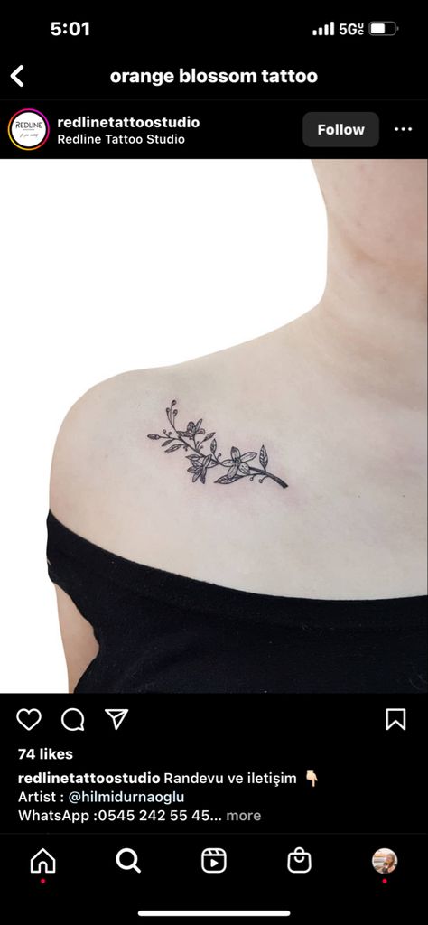 Orange Blossom Tattoo, Spoon Tattoo, State Flowers, Blossom Tattoo, Orange Blossom, Tattoo Studio, Tatting, Blossom, Florida