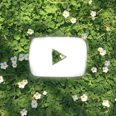 Green Aesthetic Snapchat Icon, Green Icon Youtube, Youtube Icons Aesthetic, Green Themed App Icons, Youtube Aesthetic Icon, Aura Colors Green, App Icon Nature, Aesthetic Youtube Icon, Youtube Icon Aesthetic