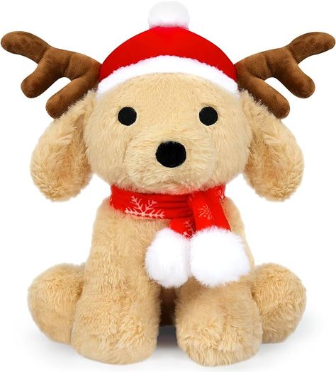 Amazon.com: Hagusahuo Dog Plush Elk Stuffed Animal Toy, Soft Christmas Plushie Pillow, Cute Puppy Plush Doll Toy for Kids Boys Girls Kawaii Christmas Decor (Elk-Teddy) : Toys & Games Cane Cane, Plushie Pillow, Puppy Plush, Soft Christmas, Kawaii Christmas, Christmas Room Decor, Cut It Out, Christmas Room, Toy For Kids