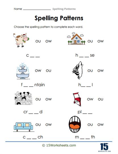 Spelling Patterns Worksheets Vowel Combinations, Patterns Worksheet, Kindergarten Social Studies, Pattern Worksheet, Spelling Worksheets, Spelling Rules, Prefixes And Suffixes, Spelling Patterns, Spelling Activities