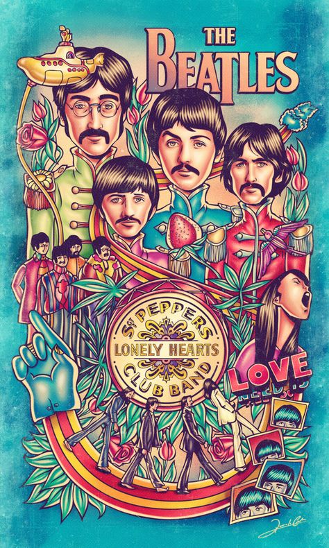 The Beatles — Designspiration Muzică Rock, Poster Rock, Beatles Poster, Poster Graphics, Art Musical, Rock Band Posters, Vintage Music Posters, Beatles Art, Lonely Heart