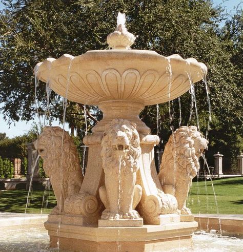 Big Fountain, Roundabout Water Fountain, Fountain Roundabout, Baroque Fountain, Statue Fountain, Sculpture Fountain, Water Fountain Design, Garden Water Fountains, Small Water Features