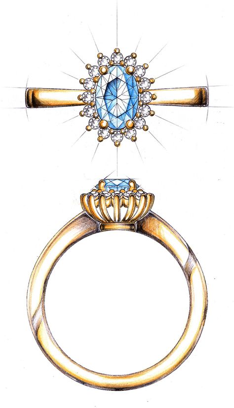 Elizabeth's Bowes-Lyon's Engagement Ring (The Queen Mother) Famous Engagement Rings, Accessories Design Sketch, Ring Sketch, Jewel Drawing, Tiffany Setting, The Queen Mother, Jewelry Rendering, Art Jewelry Design, Jewellery Design Sketches