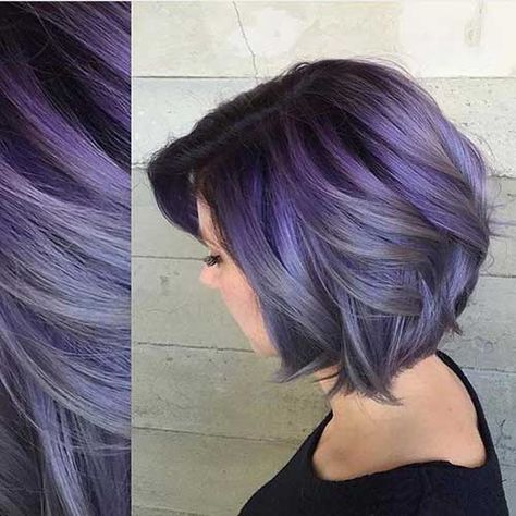 20 Charming Short Hair Color Ideas - NiceStyles Bob Highlights, Peekaboo Hair Colors, Peekaboo Hair, Hair Color Pastel, Ombré Hair, Super Hair, Hair Styles 2017, Color Your Hair, Short Hair Color