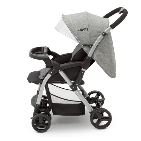 Jeep Unlimited Reversible Handle Stroller, Grey Tweed #ad Jeep Stroller, Jeep Unlimited, Must Have Baby Items, Disney With A Toddler, Large Storage Baskets, Infant Car Seat, Delta Children, Grey Tweed, Face Forward