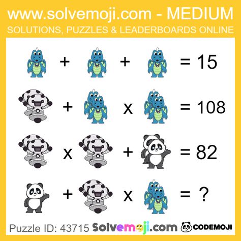 Solvemoji Emoji Math - New Puzzles Emoji Artwork, Emoji Math, Fun Emoji, Emoji Games, Math Puzzles, Logic Games, Primary Maths, Home Schooling, New Puzzle