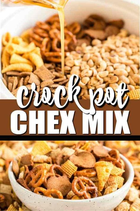 Chex Mix Recipes Crock Pot, Chex Mix Crock Pot, Fall Chex Mix Recipes, Chex Party Mix, Family Snacks, Chex Mix Recipes, Snack Mix Recipes, Classic Party, Chex Mix