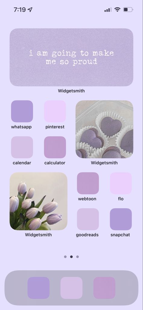 Purple Aesthetic Theme Iphone, Lavender Aesthetic Phone Theme, Aesthetic Iphone Theme Ideas Purple, Purple Aesthetic Iphone Layout, Lavender Homescreen Layout, Ios Purple Wallpaper, Pastel Purple Phone Theme, Cute Phone Themes Purple, Purple Theme Wallpaper Iphone