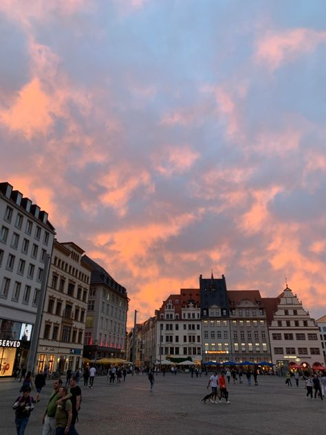 Marktplatz in Leipzig, Germany Living In Germany Aesthetic, Leipzig Aesthetic, Hamburg Germany Travel, Germany Leipzig, Berlin Travel, Leipzig Germany, Cities In Germany, Visit Germany, Fantasy Places