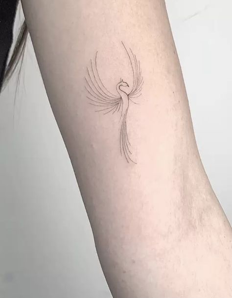 Delicate Tattoo Ideas, Phoenix Tattoo Feminine, Tiny Bird Tattoos, Side Hand Tattoos, Small Phoenix Tattoos, Artsy Tattoos, Phoenix Tattoos, Small Shoulder Tattoos, Delicate Tattoo