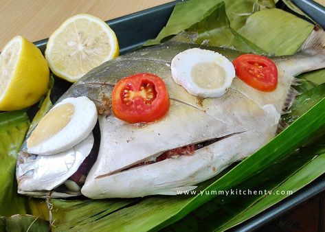 Baked Pompano Fish Recipe, Pompano Fish Recipe Baked, Pompano Fish Recipe, Pompano Recipe, Pompano Fish, Philippine Cuisine, Yummy Kitchen, Fish Recipes Baked, Food Fish