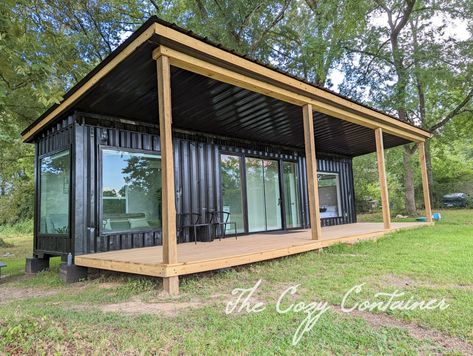 Shipping Container Cabin, Tiny Houses For Rent, Container Cabin, Shipping Container House Plans, Building A Container Home, Container House Plans, Casa Container, Shipping Container House, Container Home