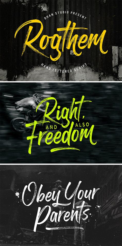 60 Best Brush Fonts For Graphic Designers - 3 Brush Script Fonts, Best Script Fonts, Modern Script Font, Graphic Design Blog, Free Script Fonts, Font Graphic, Best Brushes, Font Inspiration, Brush Script