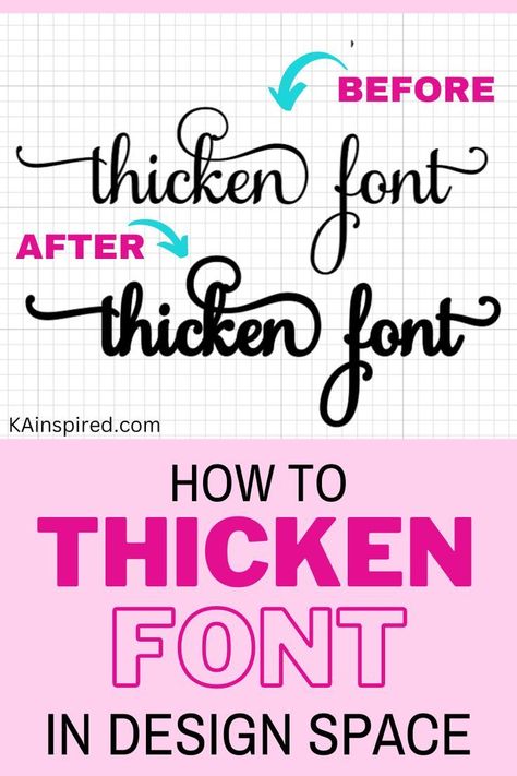 Learn how to thicken Cricut fonts in Design Space in 3 simple steps. This easy tutorial will show you how to change the weight of your fonts so they're perfect for your.#BusinessFonts #TypographyTips #ProfessionalDesing #Brandldentity Cricut Expression Projects, Free Fonts For Cricut, How To Make Letters, Cricut Projects Easy, Fonts Cricut, Cricut Explore Air Projects, Fonts Ideas, How To Use Cricut, Cricut Help