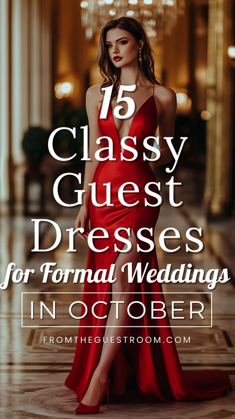 a woman wears a classy guest dress for formal wedding in october Autumn Wedding Attire Guest, Formal Fall Wedding Guest Outfit, Burgundy Dress For Wedding Guest, Wedding Formal Dress Guest, Wedding Guest Dress Fall Amazon, Formal Wedding Guest Attire Fall, Elegant Wedding Guest Dress Classy, Elegant Dresses For Wedding Guest Classy Beautiful, Wedding Guest Fall Dress