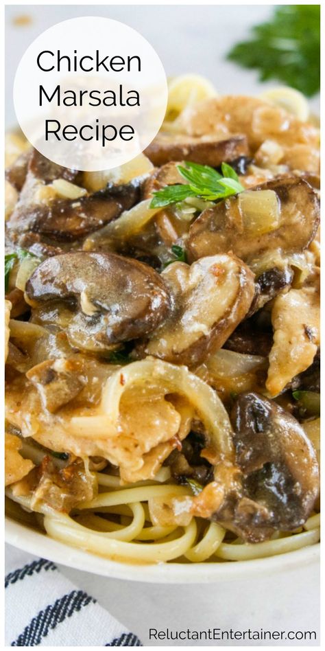 EASY Chicken Marsala RECIPE Chicken Marsala With Pasta, Sweet Chicken Recipe, Marsala Recipes, Sweet Chicken Recipes, Easy Chicken Marsala Recipe, Easy Green Salad Recipes, Chicken Marsala Pasta, Easy Chicken Marsala, Chicken Marsala Recipe