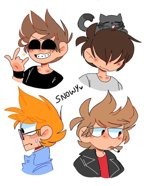 High school Eddsworld (All I know is images for Edd and Tom are actually accurate/25 feet under the sea) Eddsworld Fanart, Eddsworld Ships, Tom Tord, Tom X Tord, Eddsworld Memes, Edds World, Eddsworld Comics, South Park, Drawing Reference