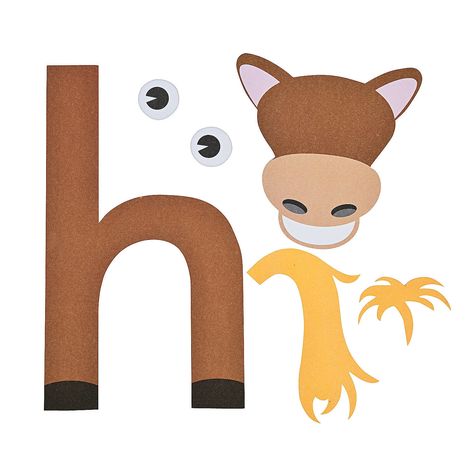 Letter H Craft, H Is For Horse, Letter H Crafts, H Craft, Preschool Letter Crafts, Alphabet Crafts Preschool, Abc Crafts, Letter Craft, Kindergarten Letters