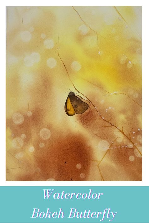 Join me in this step-by-step tutorial as we create a stunning watercolor butterfly with a sunkissed bokeh background. We'll explore the magic of watercolors, learning how to blend vibrant hues on paper and create the dreamy bokeh effect that mimics a sunlit backdrop. Watercolor Bokeh Art, Watercolor Bokeh Tutorial, Bokeh Watercolor Painting Tutorial, Watercolor Background Tutorial, Watercolor Step By Step Tutorials, Bokeh Watercolor, Bokeh Painting, Watercolor Bokeh, Watercolor Blending