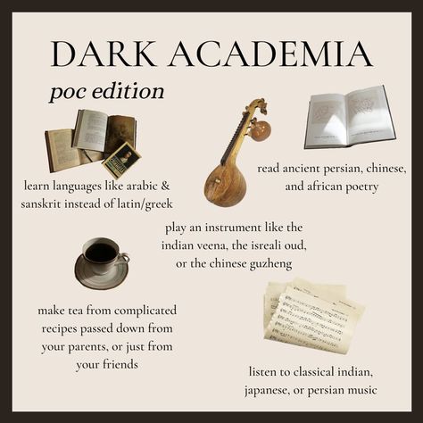 Academia Activities, Light Academia Moodboard, Dark Academia Hobbies, Dark Academia Activities, Poc Dark Academia, Academia Moodboard, Acedamia Aesthetic, Dark Academia Things, Dark Academia Moodboard