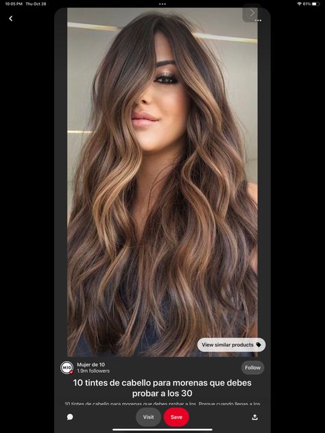 Carmel Hair Color, Balayage Hair, Hair Colors, Hair Highlights, Wavy Hair, Hair Ideas, Balayage, Hair Color, Long Hair Styles